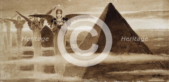 The Angels of the Pyramids. Artist: Kotarbinsky, Vasilii (Wilhelm) Alexandrovich (1849-1921)