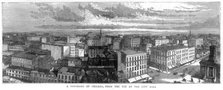 Panorama of Chicago from the top of the City Hall, USA, 1871. Artist: Unknown