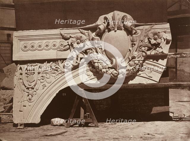 Ornamental Sculpture from the Paris Opera House (Arch Detail), 1865. Creator: Louis-Emile Durandelle.