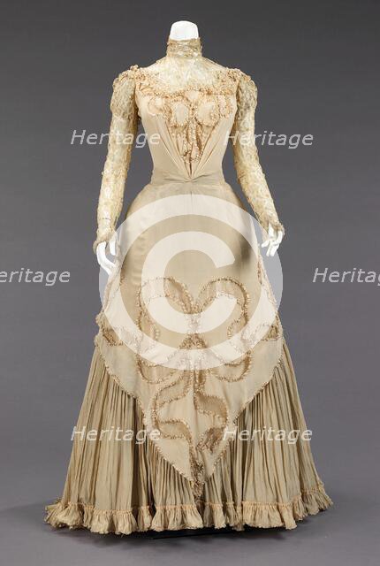 Evening dress, American, ca. 1890. Creator: Herbert Luey.