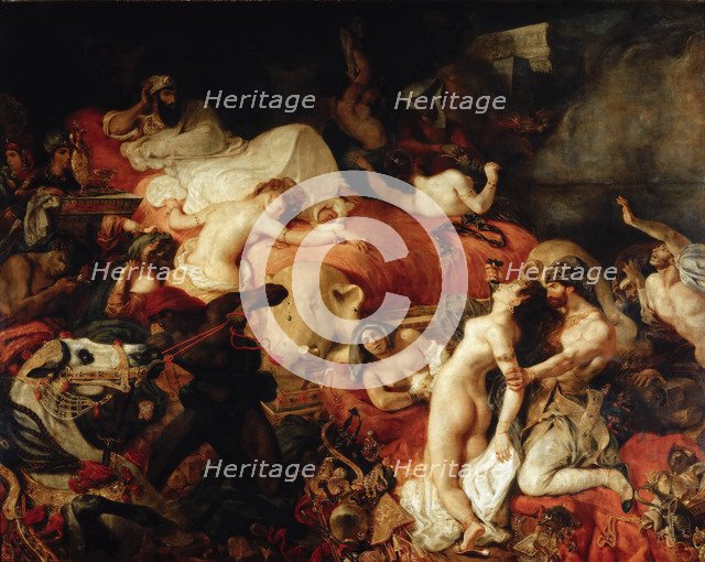 Death of Sardanapalus. Artist: Delacroix, Eugène (1798-1863)
