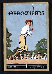 Arrowheads, magazine cover, Sandwich, 1927. Artist: Unknown