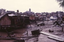 Houseboats on Dal Lake, Srinagar, India, 1988. Creator: Amanda Waite.