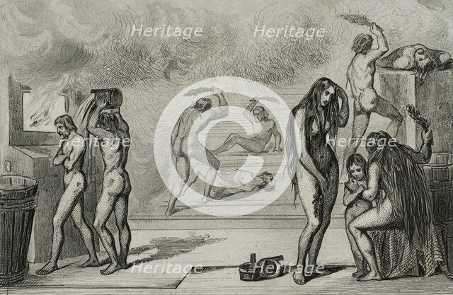 Russian baths, 1839. Creator: Augustin François Lemaitre.