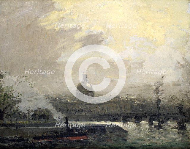 'The Seine, Conti Quay', c19th Century. Artist: Frank Myers Boggs