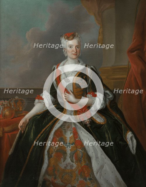 Portrait of Maria Josepha of Austria (1699-1757). Artist: Silvestre, Louis de (1675-1760)