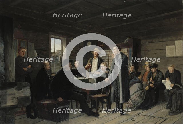 In a Courtroom Waiting Room, 1880. Creator: Sigfrid August Keinanen.