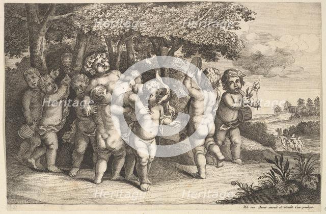 Nine Small Boys, 1625-77. Creator: Wenceslaus Hollar.