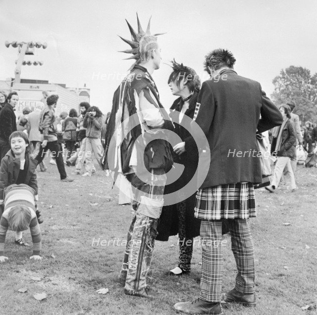 Punks at a festival, early 1980s. Artist: Henry Grant