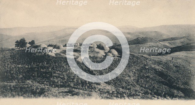 'A Kafir Kraal - Zululand', early 20th century. Creator: Unknown.