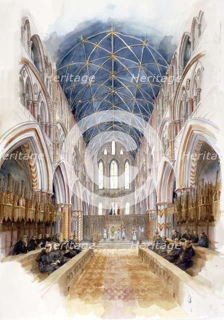 Whitby Abbey, 1500, (c1990-2010). Artist: Judith Dobie.