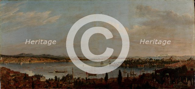 Panoramic View of Istanbul, Second Half of the 18th cen.. Artist: Favray, Antoine de (1706-1791)
