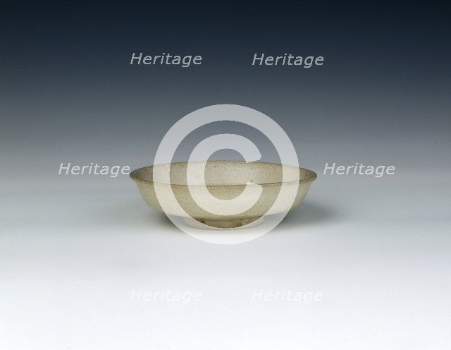 White glazed saucer dish, Chu Dau kiln, Vietnam, 14th century. Artist: Unknown