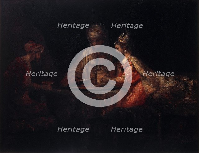 'Ahasuerus, Haman and Esther', 1660.  Artist: Rembrandt Harmensz van Rijn    
