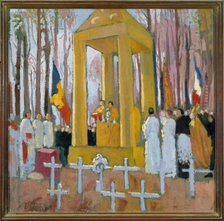 Messe devant la tombe d'Ernest Psichari, 1924. Creator: Maurice Denis.
