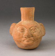 Miniature Portrait Jar of a Human Head with Face Painting, 100 B.C./A.D. 500. Creator: Unknown.