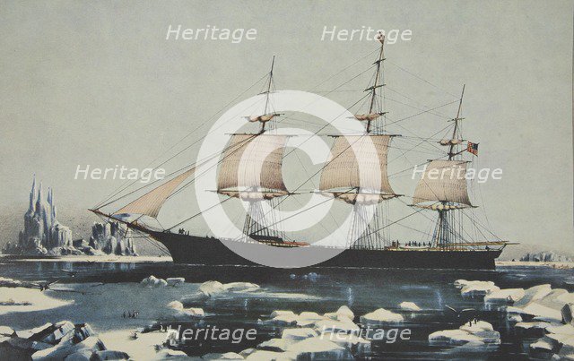 Red Jacket' - In the Ice off Cape Horn, on her passage from Australia, to Liverpool, August 1854.