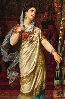 Esther before Ahasuerus, 1875. Creator: Merle, Hugues (1823-1881).