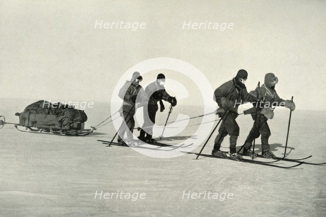 'The Polar Party: On the Trail', c1910, (1913). Artist: Henry Bowers.