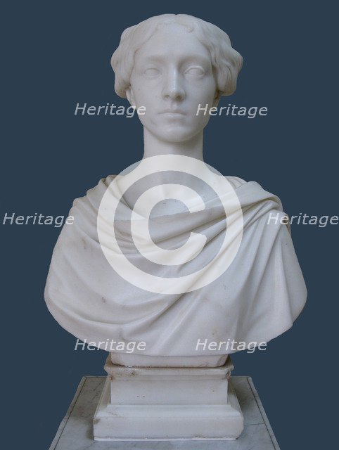 Portrait Bust of Countess Tatyana Stroganova, 1853. Artist: Tenerani, Pietro (1789-1869)