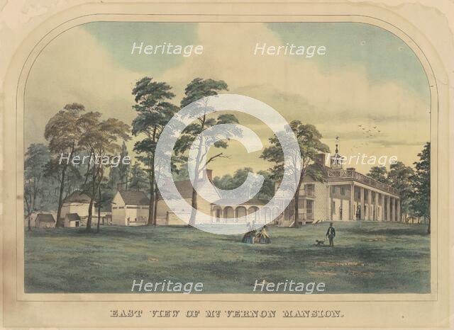 East View of Mount Vernon Mansion, c. 1860. Creator: Unknown.