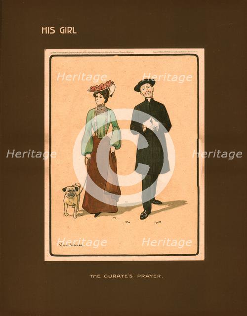 His Girl, The Curate's Prayer.  Creator: Victor Venner.