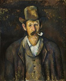 Man with a Pipe , ca 1892-1896. Creator: Cézanne, Paul (1839-1906).