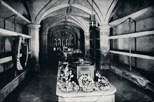 The crypt under the chancel of St George's Chapel, Windsor Castle, 1910 (1911). Creator: Unknown.