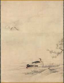 Flowers and Birds in a Spring Landscape, 1500s. Creator: Kano Motonobu (Japanese, c. 1476-1559), attributed to.