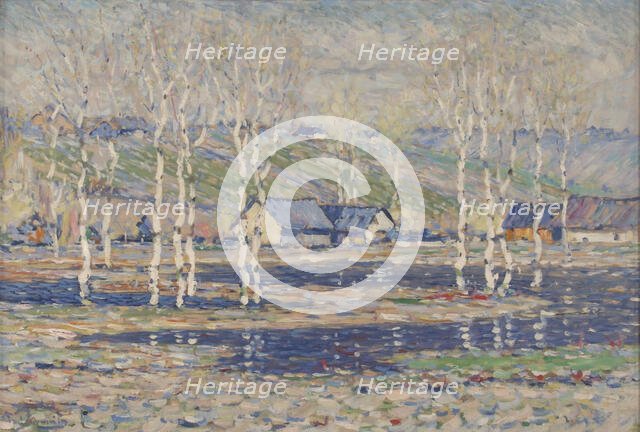 Spring flood, late 19th-early 20th century. Creator: Vilhelms Purvitis.