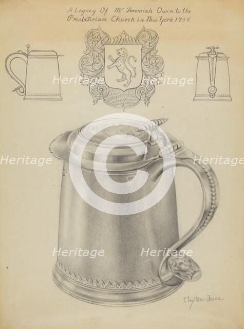 Silver Tankard, c. 1936. Creator: Clayton Braun.