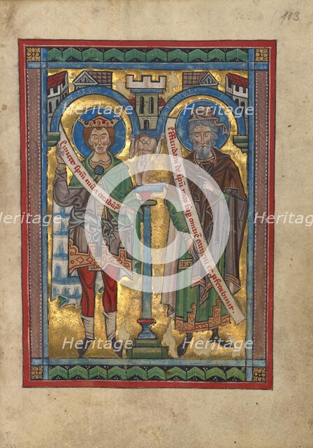 David and Joel; Psalter, about 1240-1250. Creator: Unknown.
