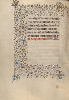 Decorated Text Page; Book of Hours, about 1420. Creator: Unknown.