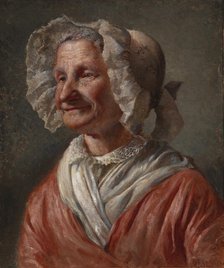 Old Woman in a White Bonnet; A Smiling Old Woman, 1868. Creator: Karl Emanuel Jansson.