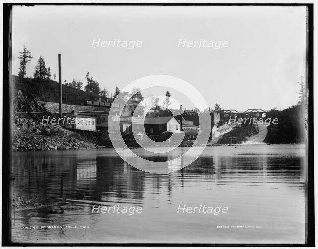 Quinneseo [sic] Falls, Mich., between 1880 and 1899. Creator: Unknown.