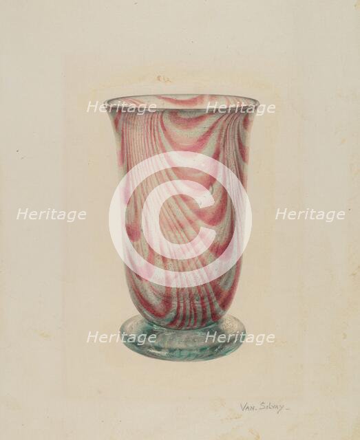 Vase, c. 1941. Creator: Van Silvay.