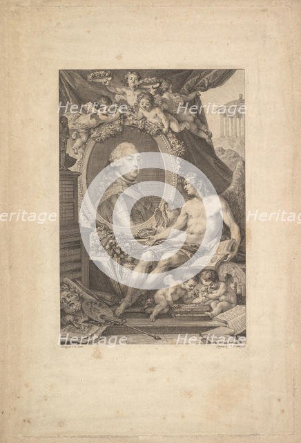 Portrait of Louis-Philippe, duc d'Orléans, 1778. Creator: Augustin de Saint-Aubin.