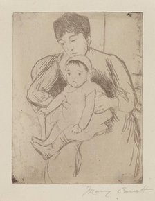 Preparing Bill for an Outing, c. 1889. Creator: Mary Cassatt.