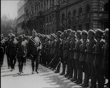 President Paul von Hindenburg of Germany Inspecting Soldiers, 1926. Creator: British Pathe Ltd.