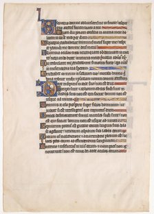 Manuscript Leaf from a Royal Psalter, 13th century. Creator: Unknown.