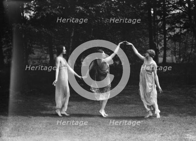 Elizabeth Duncan dancers and children, 1929 Creator: Arnold Genthe.