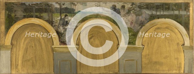 Esquisse pour le salon des Sciences de l'Hôtel de ville de Paris : Le Couronnement..., c.1888-1892. Creator: Henry Lerolle.