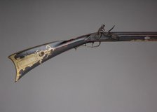 Flintlock Longrifle, American, Pennsylvania, Easton Township, Northampton County, c1800-1820. Creator: Henry Young.