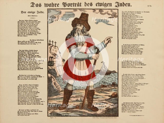 The true portrait of the Eternal Jew by Christian F. Schubart, c1875. Creator: Anonymous.