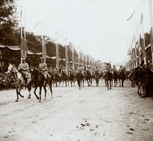 Mounted officers, victory parade, Paris, France, c1918-c1919. Artist: Unknown.