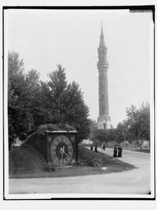 Floral clock and tower, Water Works Park, Detroit, (1902?). Creator: Unknown.