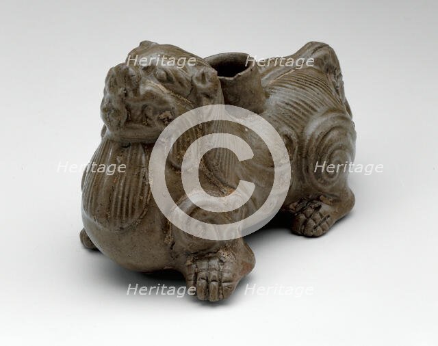 Stand in the Form of a Crouching Lion, Western Jin dynasty, (265-316), late 3rd century. Creator: Unknown.