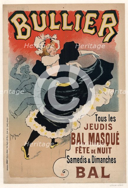 Bullier, Tous les jeudis Bal masque, fe?te de nuit, 1896. Creator: Meunier, Henri Georges (1873-1922).