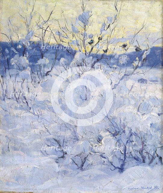 Winter Evening, 1893. Creator: Gustav Wentzel.