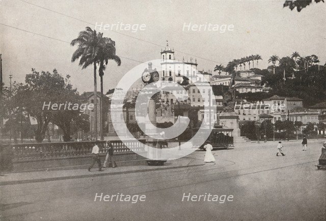 'The Tram passing the Praca da Gloria', 1914. Artist: Unknown.